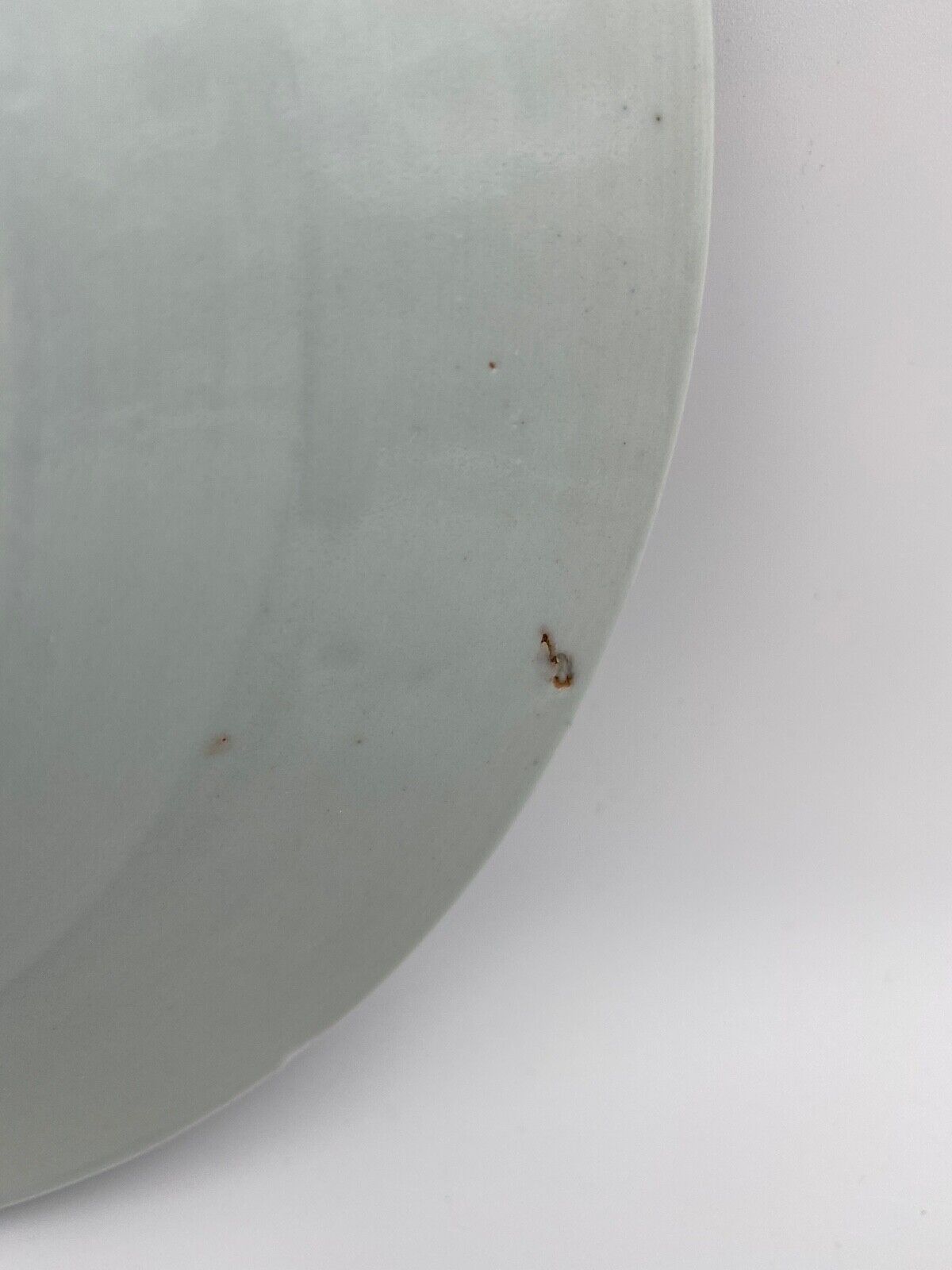 Plate in porcelain blue and white china xviii floral decoration