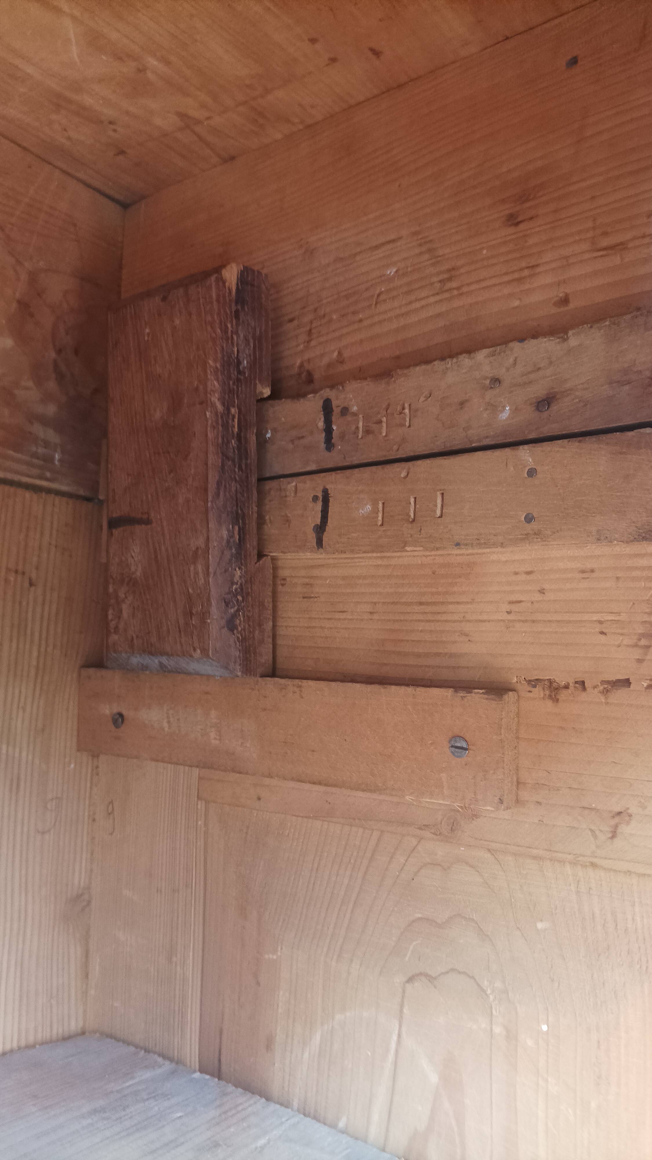 19th century larch mountain chalet wardrobe