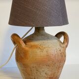 Vintage handmade pottery lamp