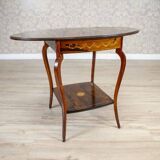 Antique Inlaid Rosewood Tea Table, 1890s