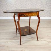 Table à thé en palissandre marqueté, années 1890