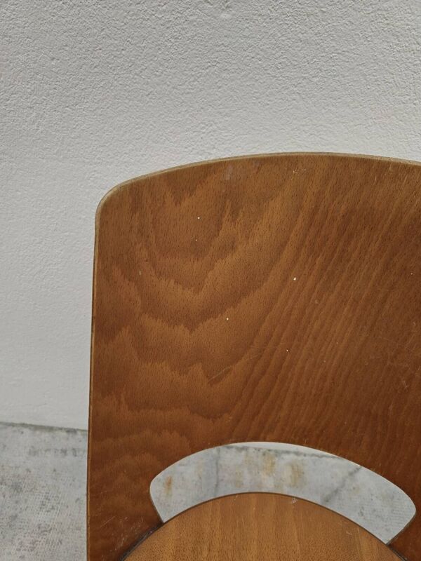 Chaise Baumann modèle ''Mondor'' vintage bistrot 1950