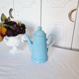 Vintage blue porcelain coffee pot