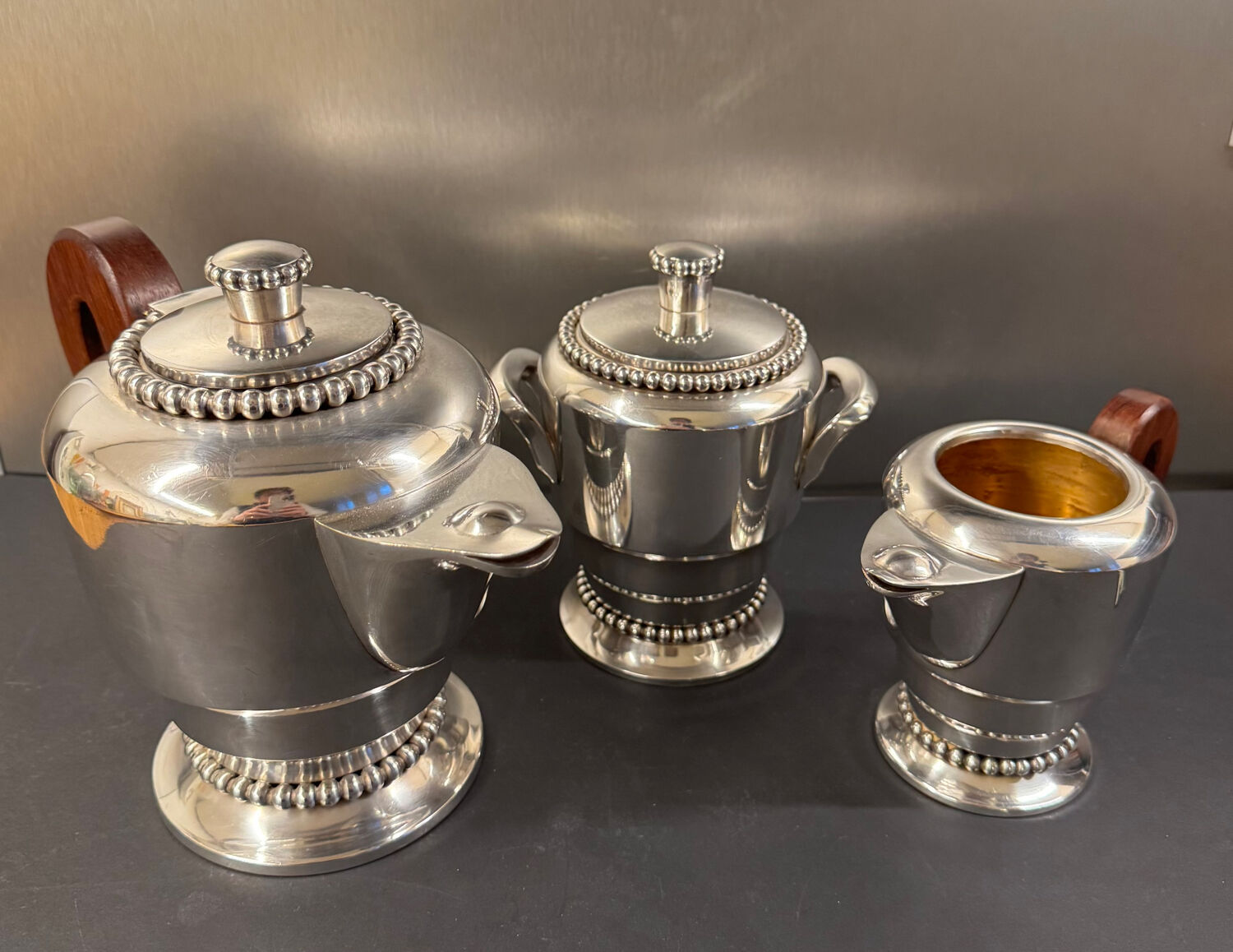 Silver-plated metal coffee service, Art Deco