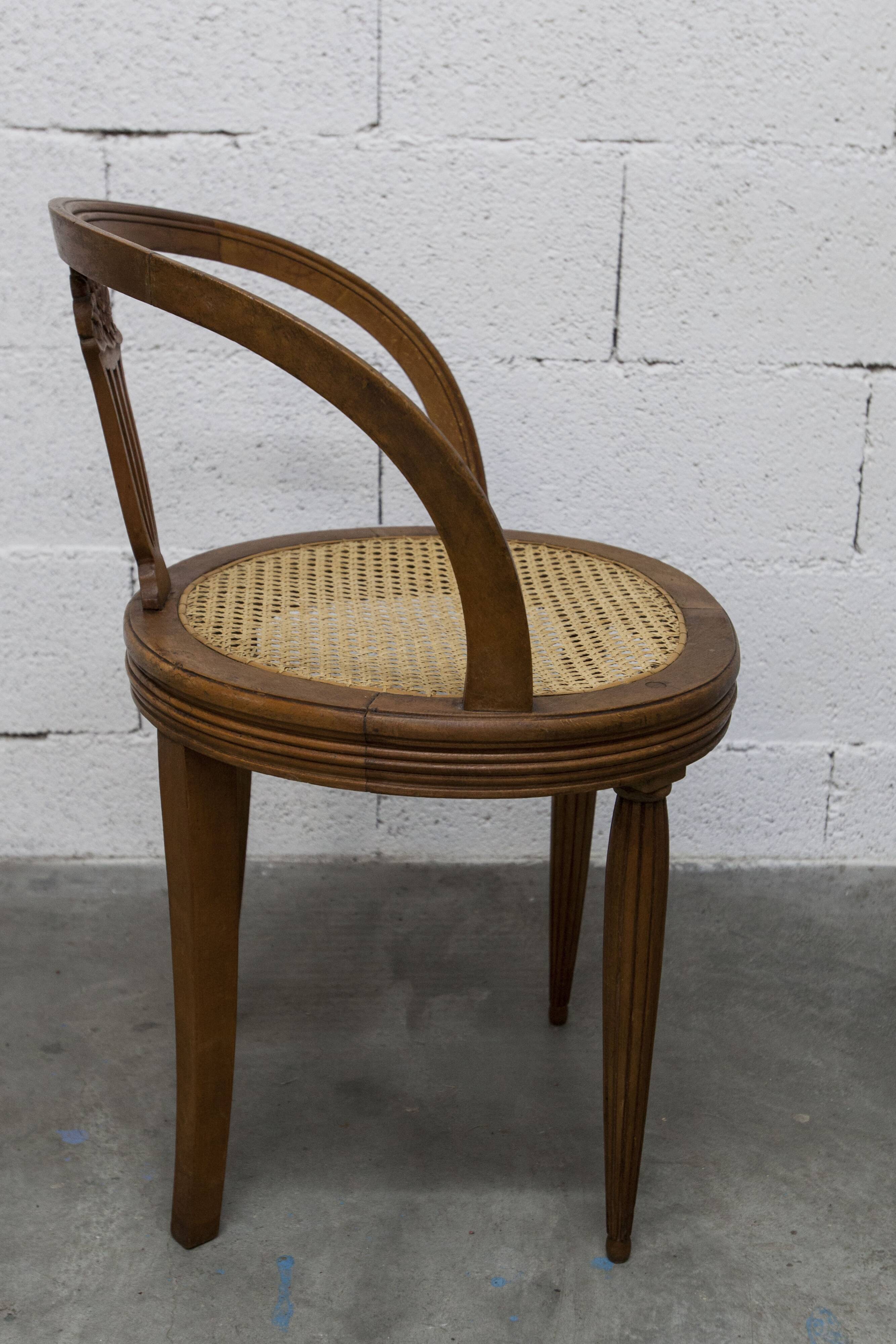 Vintage Louis XVI style chair – Cane seat, lyre-shaped back