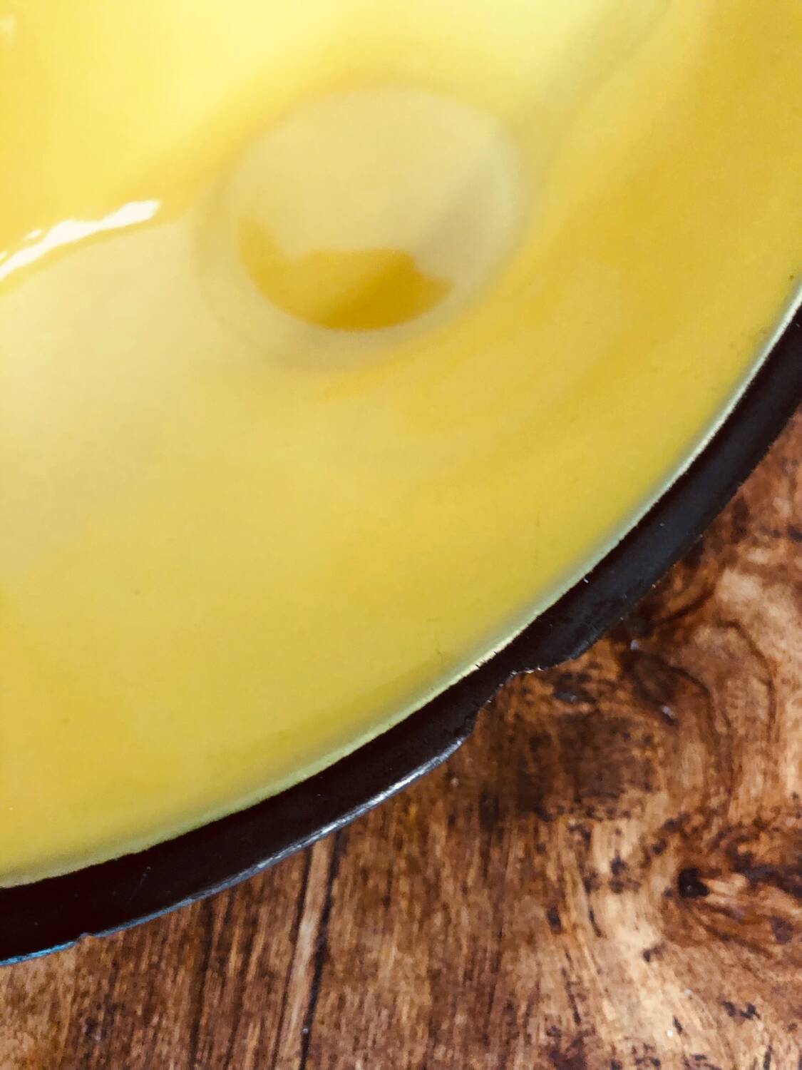 Elchinger yellow and black ceramic bowl. 1950s