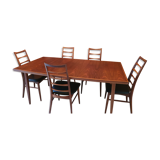 Lot 5 chairs and dining table, Roche Bobois