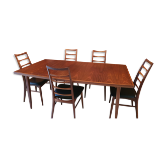 Lot 5 chaises et table salle a manger, Roche bobois