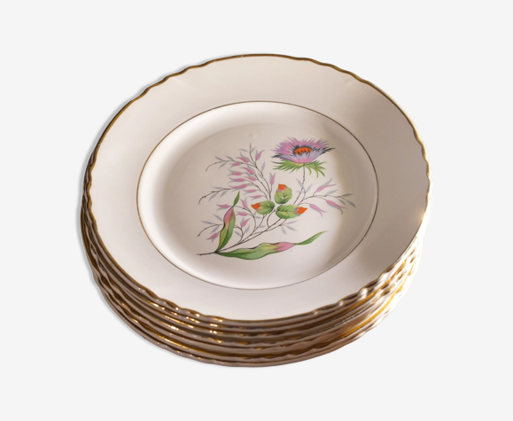 8 assiettes plates vintage