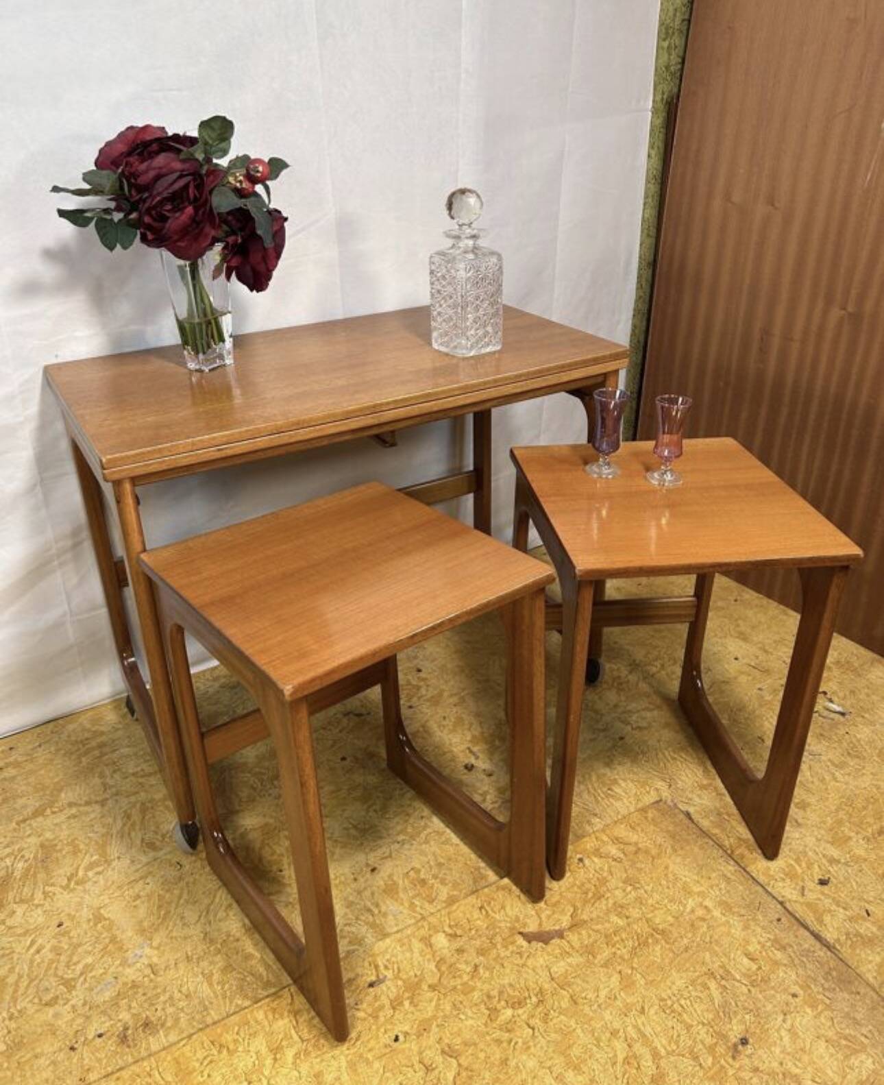 Mid Century Retro Teak Coffee Table / Nest of Tables by McIntosh Circa 1960