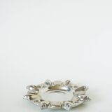 Chrome-plated metal valet tray with seashell and starfish motifs, 1980