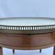 Table bouillote 1950 marble foot with louis xvi style gallery