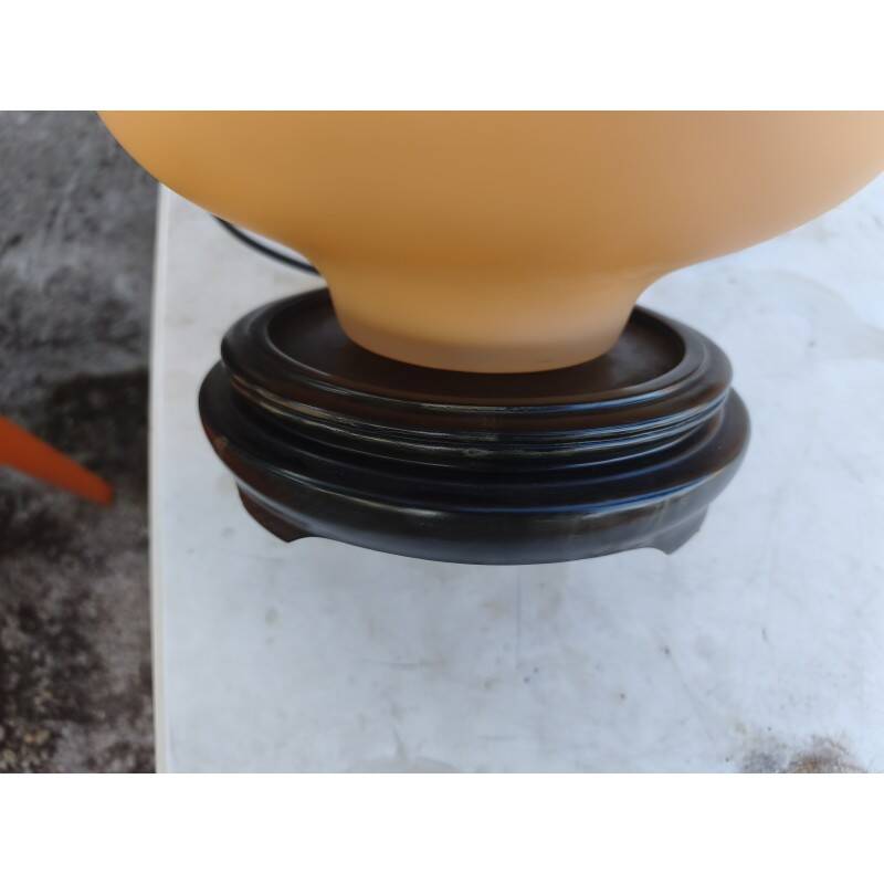 Lampe opaline saumon année 60