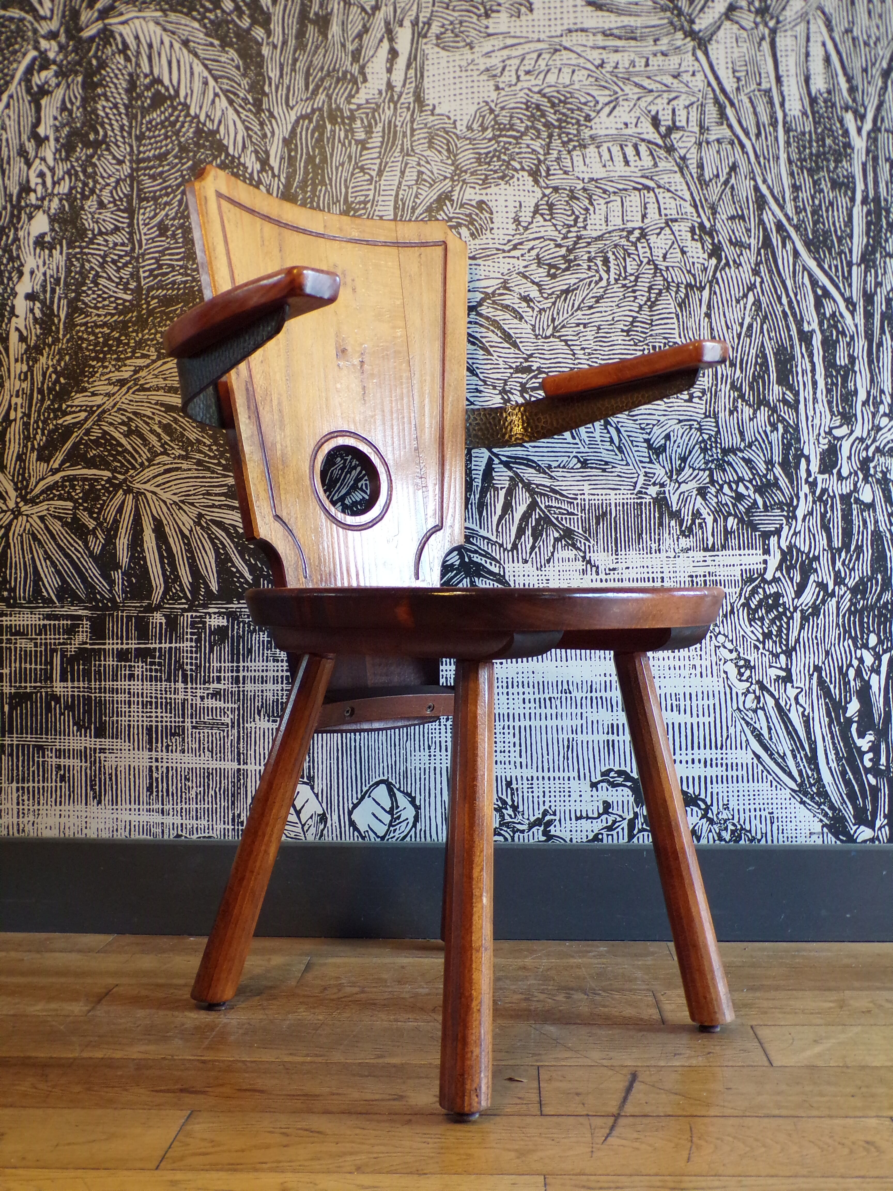 French work brutalist armchair