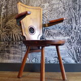 French work brutalist armchair