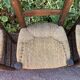 Set of 4 handcrafted rush chairs in solid oak.