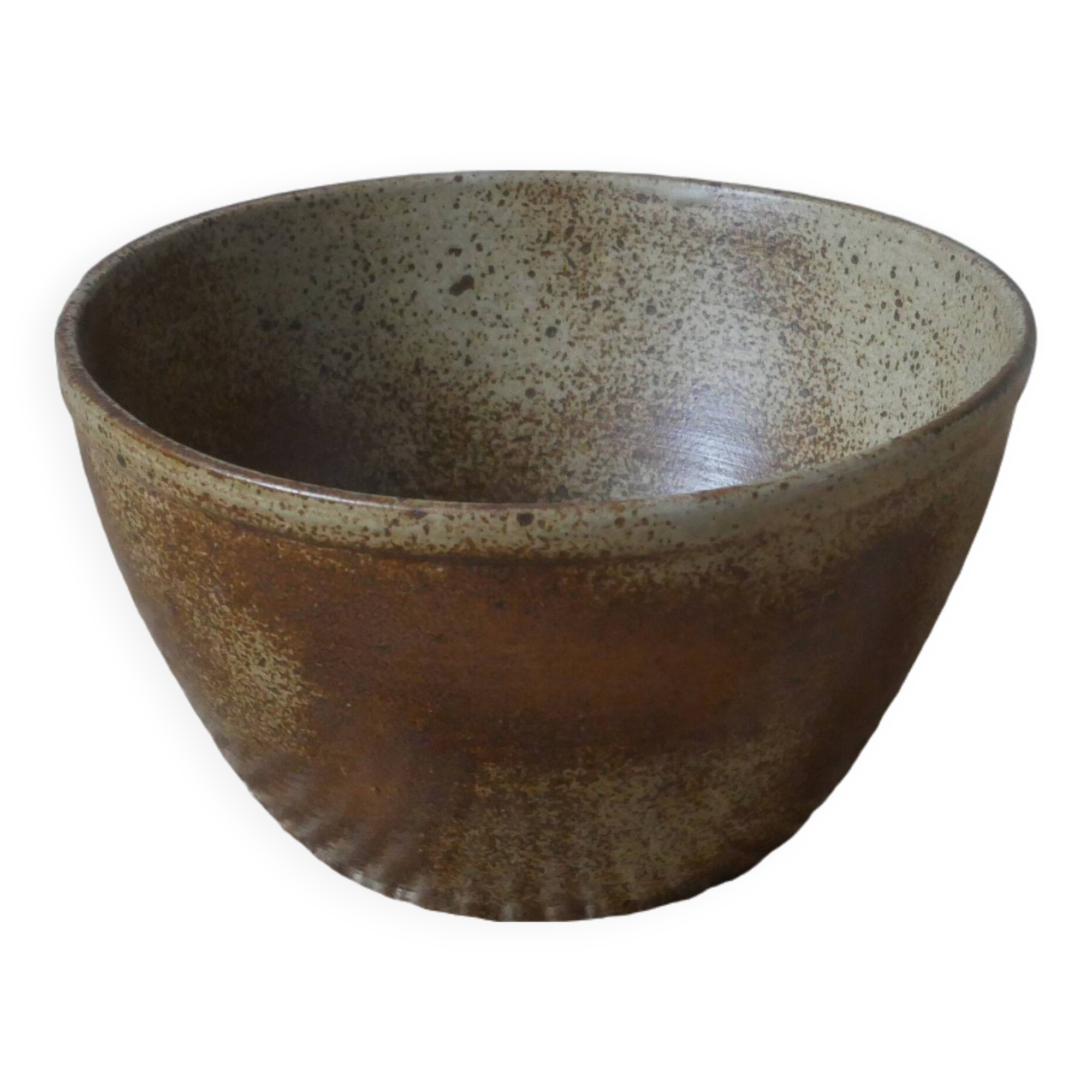 Vintage stoneware salad bowl ceramic pottery handmade craft production