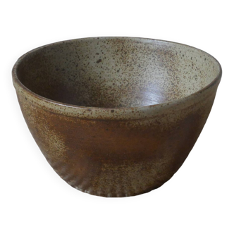 Vintage stoneware salad bowl ceramic pottery handmade craft production