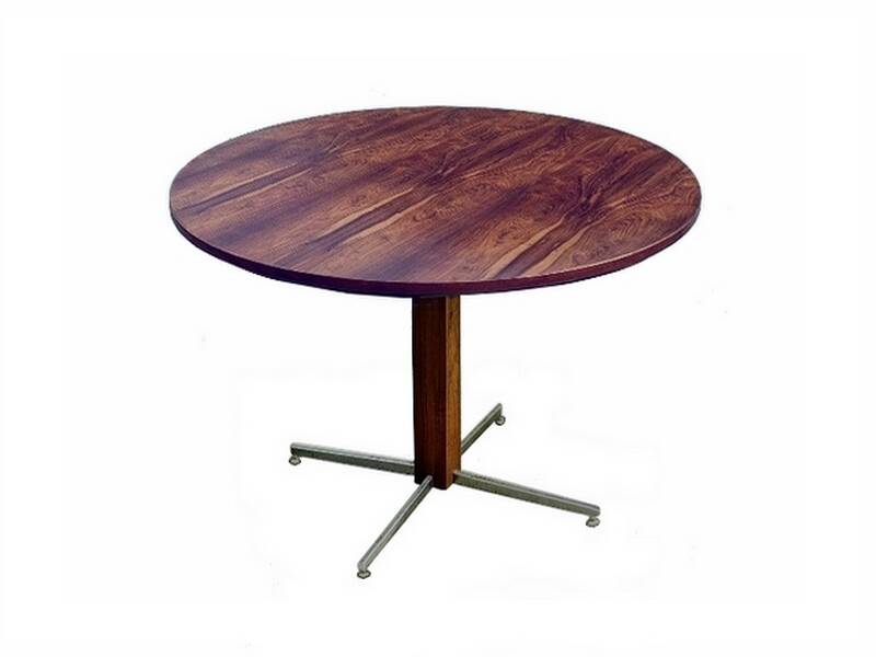 Table à manger Jorge Zalszupin ronde extensible palissandre jacaranda 1960
