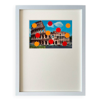 Roma - Collage sur carte postale
