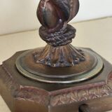 Lampe candélabre 2 feux en laiton doré et ciselé