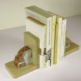 PAIR OF MARBLE BOOKENDS