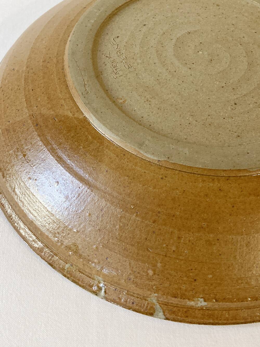 Ceramic dish signed Patrick Lefebvre