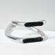 Curly hammered metal candle holder, 1970s