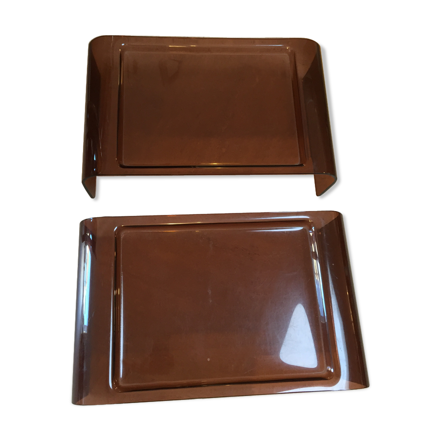 Duo trays "Breakfast" in Plexiglas, 1970