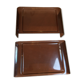 Duo trays "Breakfast" in Plexiglas, 1970