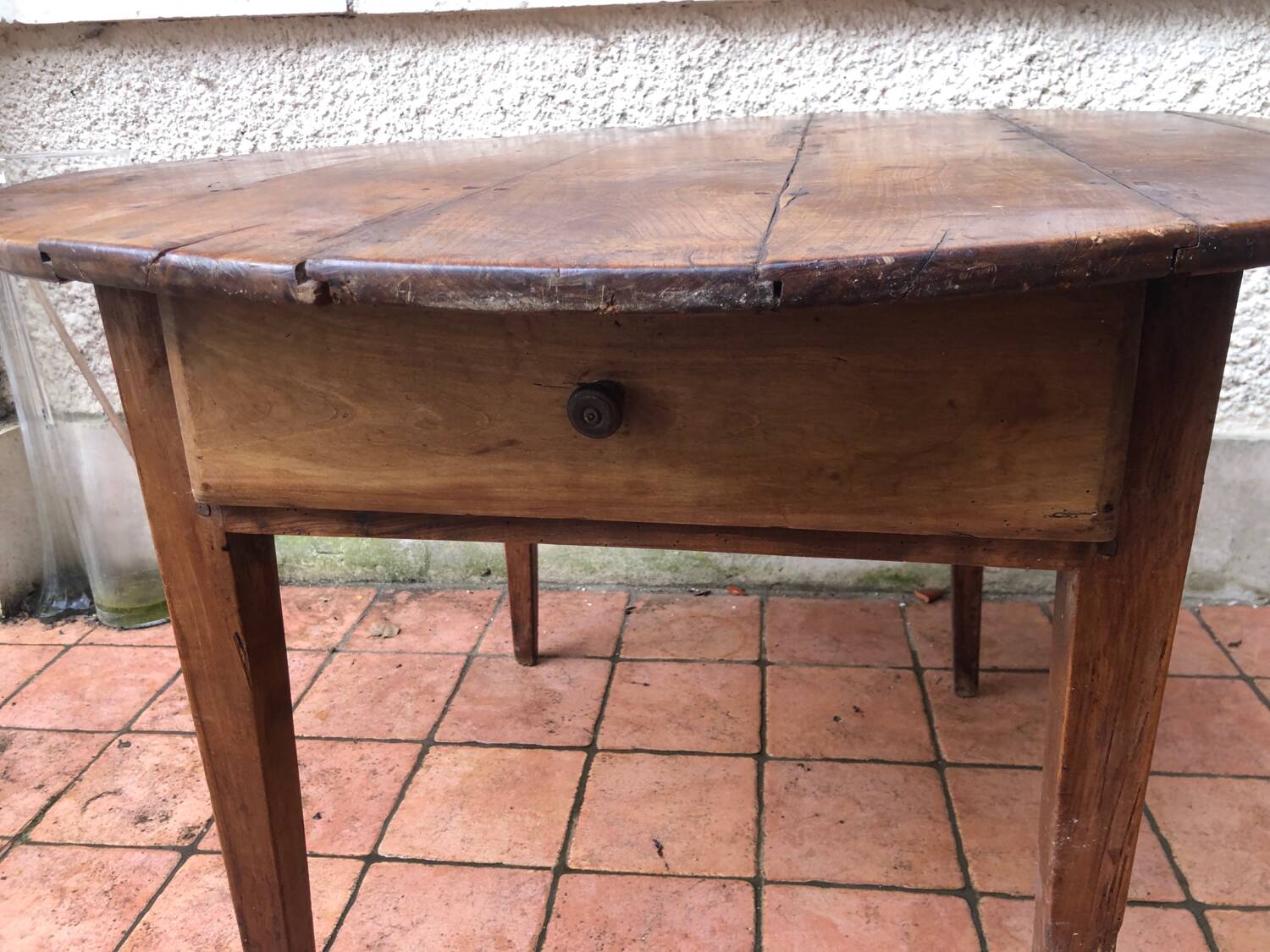 Table à manger ronde rustique