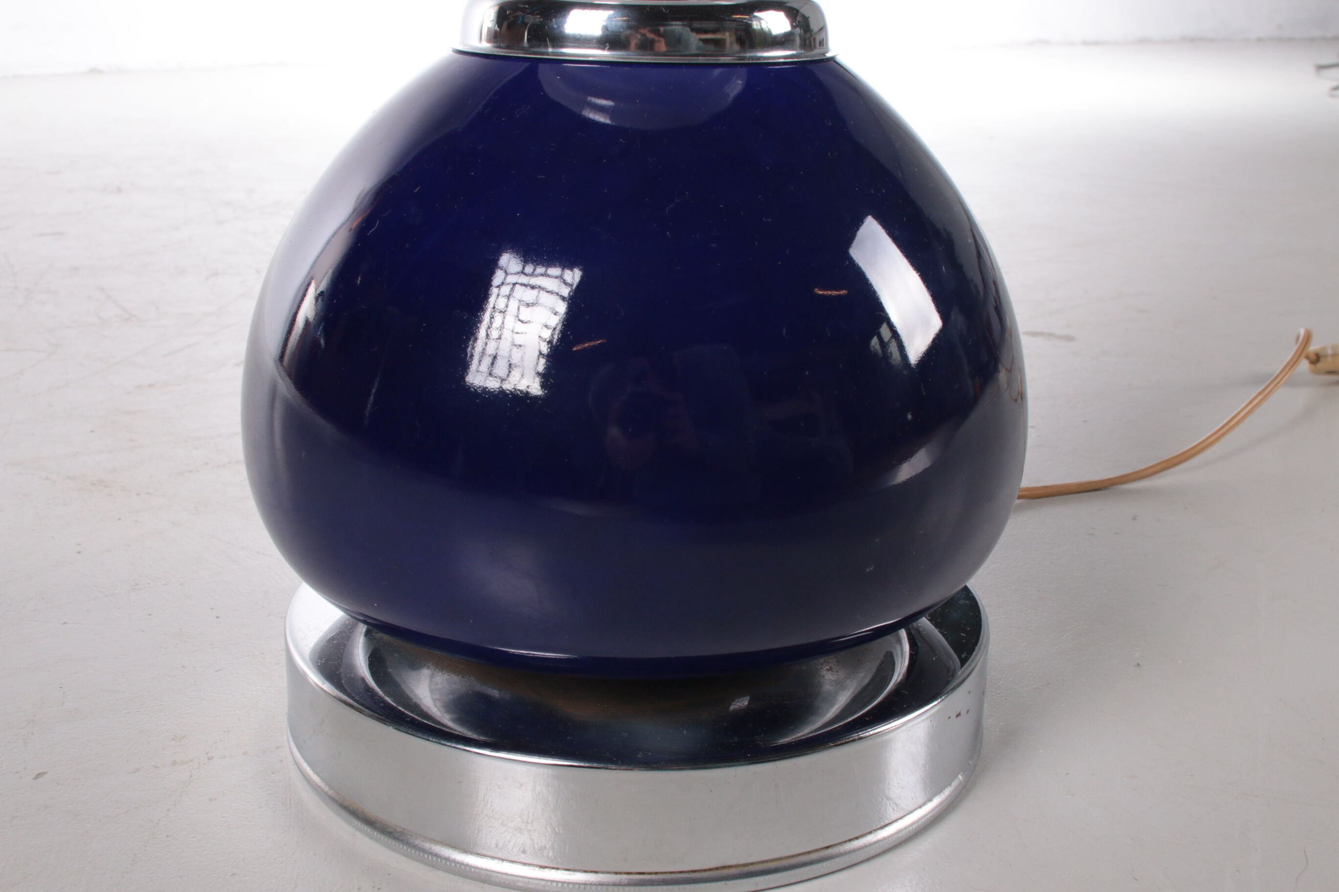 PIed de lampe vintage en verre coloré, années 1960