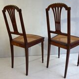 Pair of Louis XVI chairs circa 1870