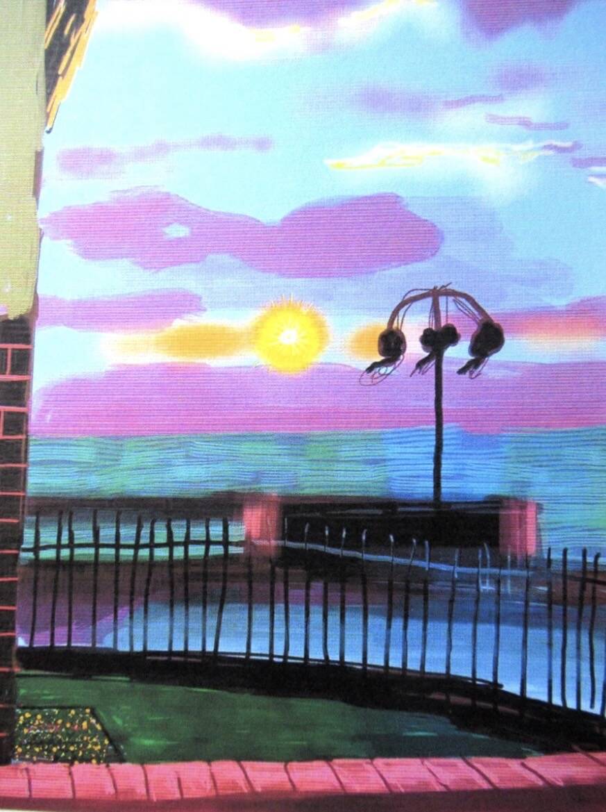 Lithograph by David Hockney, signed and numbered.