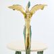 Brass cactus and parrot sculpture console Alain Chervet 1989
