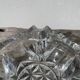 Clear cut glass ashtray 1970