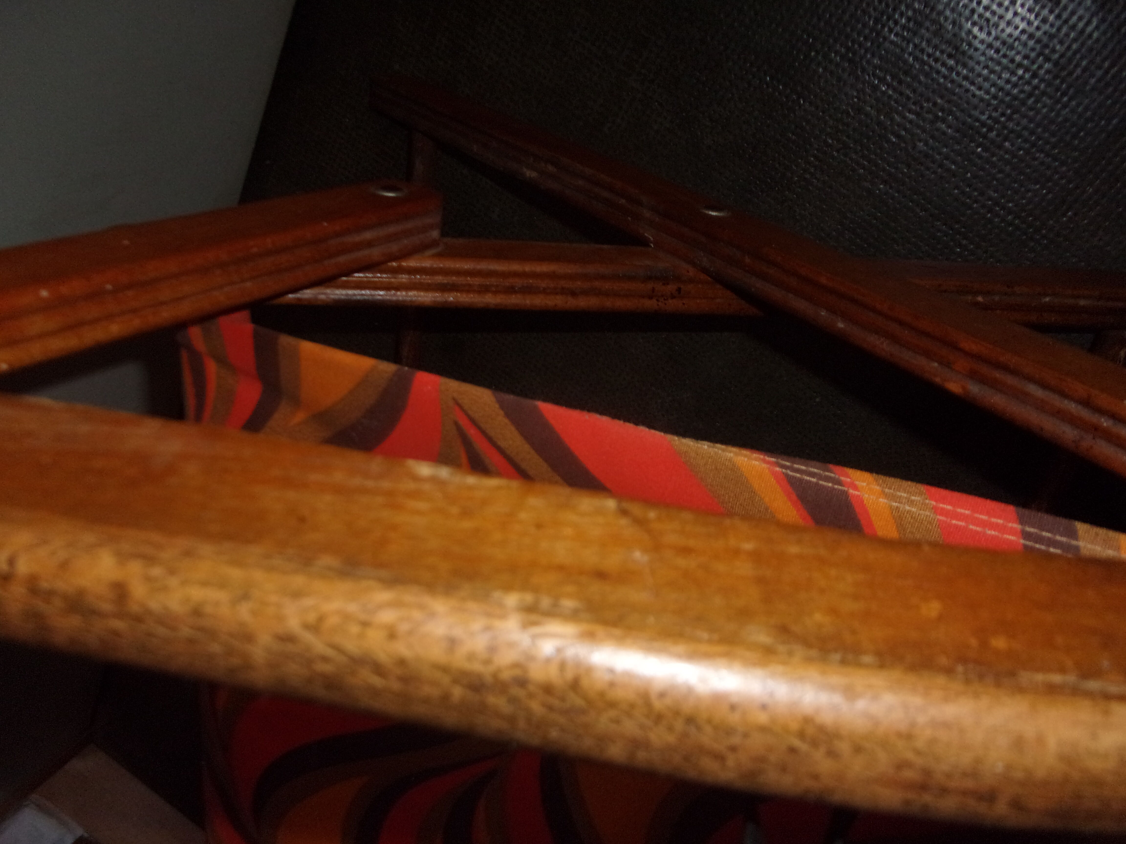 Folding chair wood camping Scandinavian style 1960