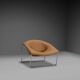 Leather and chrome Olivier Mourgue Cubique chair by Airborne, France 1968