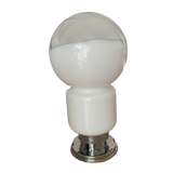 Table lamp in Murano glass and chrome plated metal