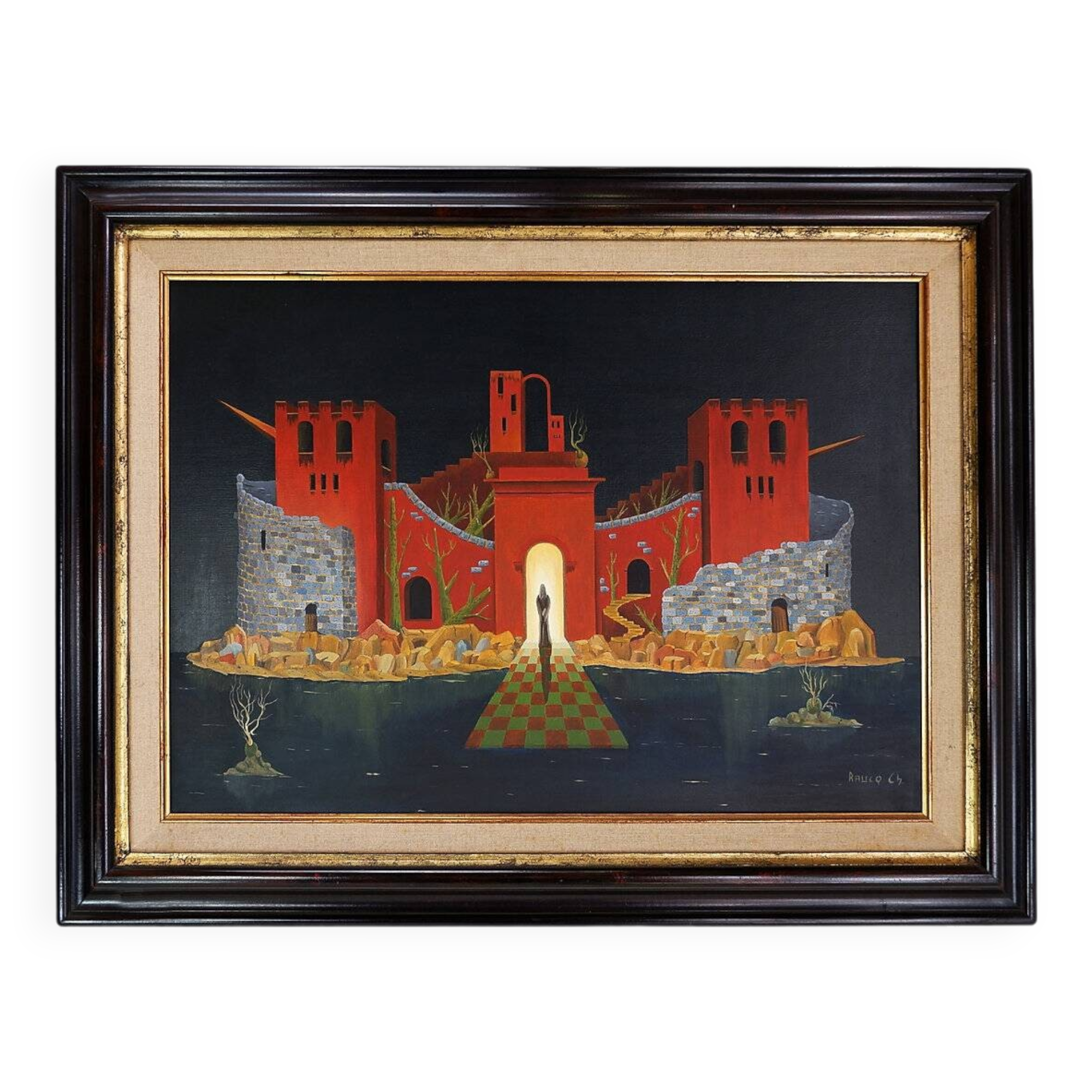 "The Island of Silence" Oil on canvas - Raucq Christian (1947)