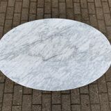 Original oval coffee table Knoll Tulip Eero Saarinen Carrara