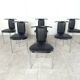 Vintage chrome postmodern dining chairs, 1980s