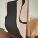 Tableau abstrait beige et noir