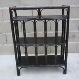 Bamboo and dark rattan shelf