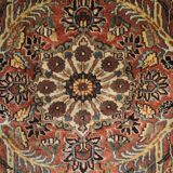 Handmade vintage indian agra carpet 1980 traditional wool area rug-