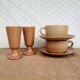 Coffee service tea chocolate stoneware village CNP France vintage