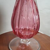 murano lamp glass blown pink Italy 1950 a 60