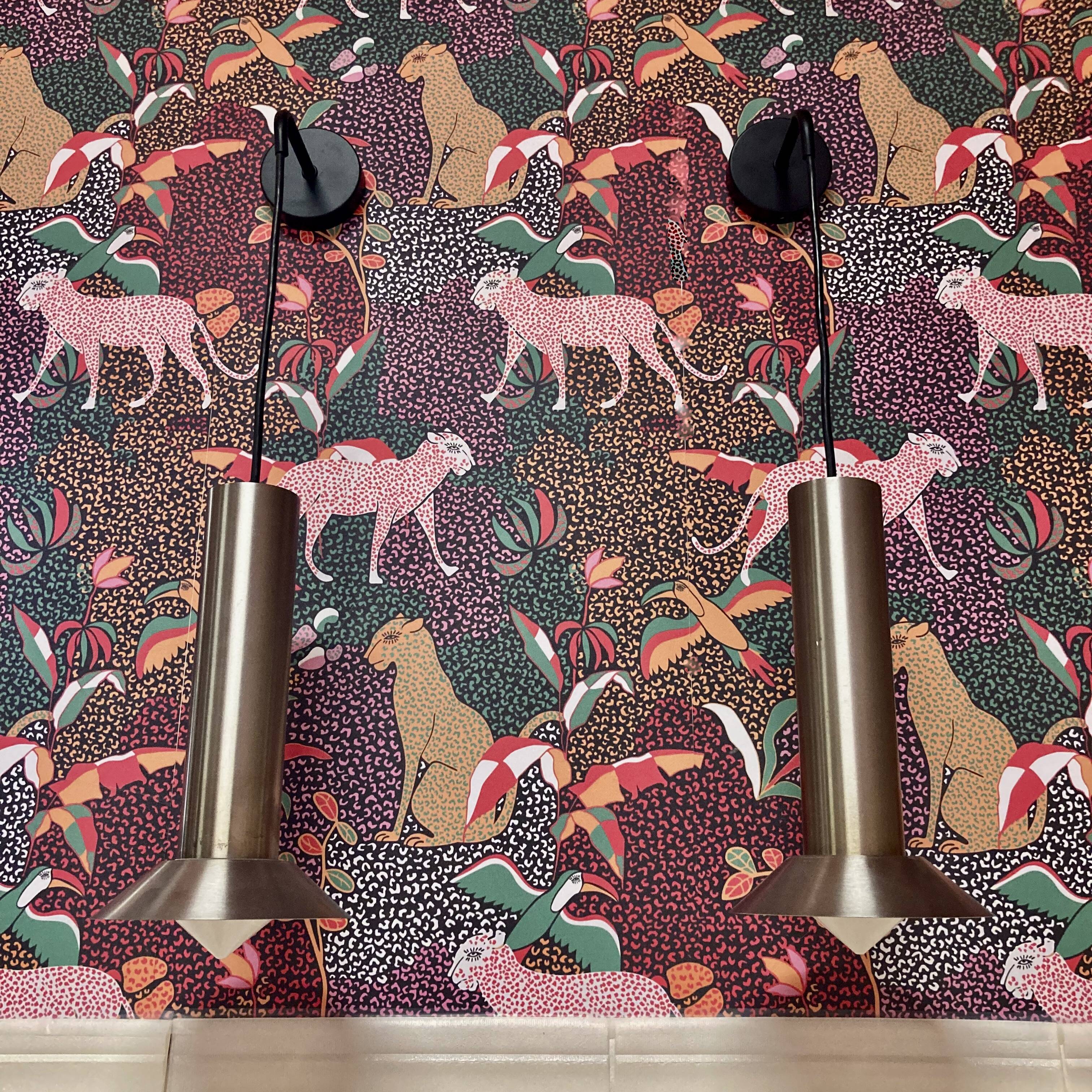 Pair of modular wall lights, 1960s design.