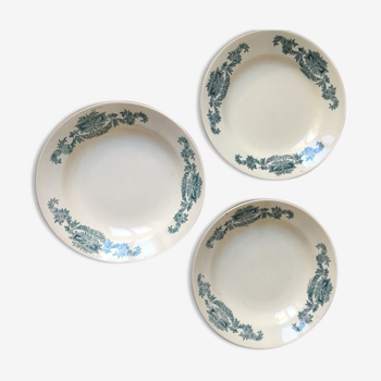 Lot de 3 assiettes Longchamps