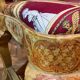Venetian Lacquered Rococo-Style Armchairs with Hand-Painted Floral Décor and Theater-Inspired Upholstery, Set of 2
